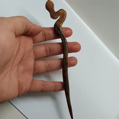 پین مو چوبی مدل مار ، دست ساز و لاکچری مناسب افراد خاص