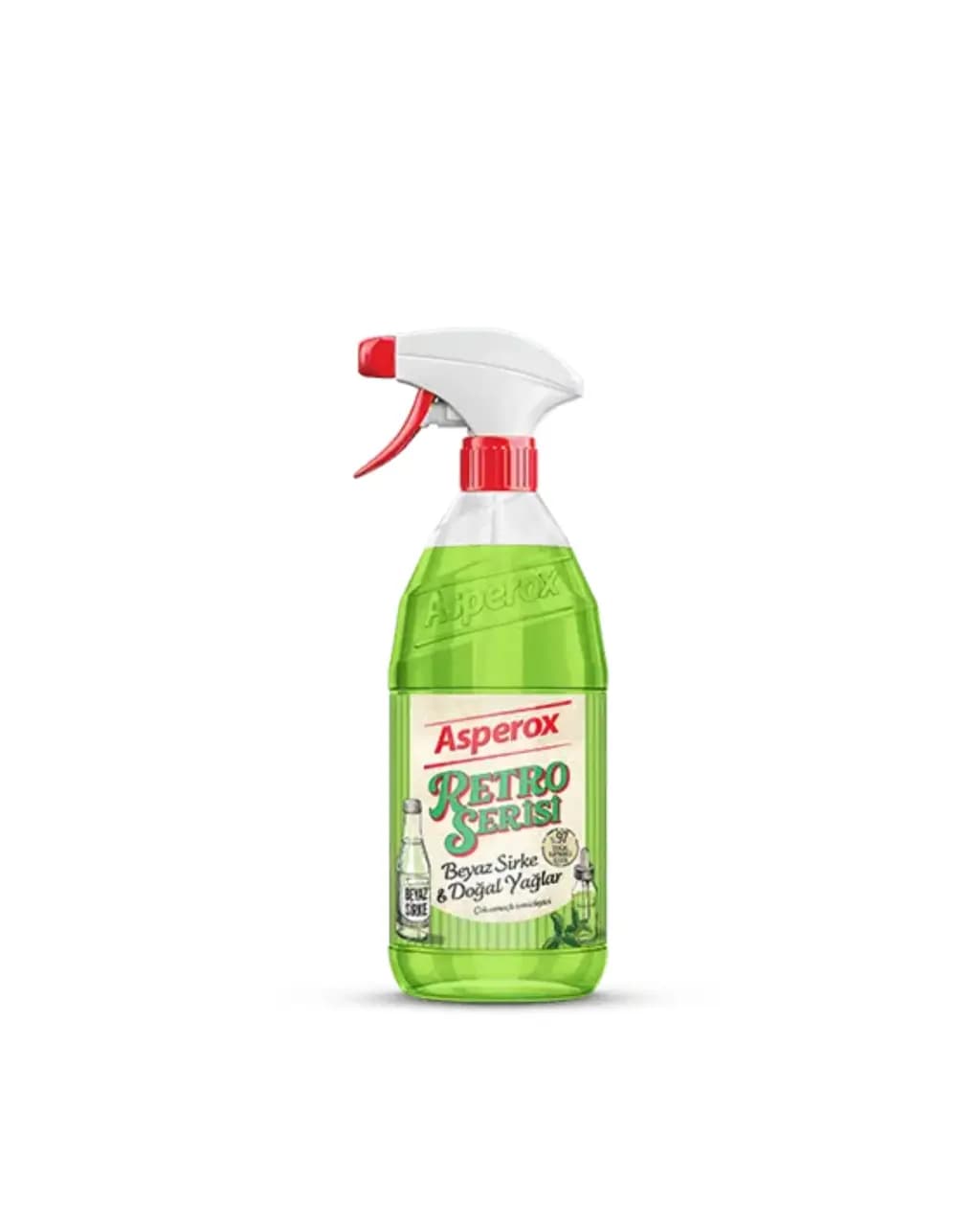 اسپری پاک کننده اسپروکس Asperox Retro سرکه سفید و روغنهای طبیعی حجم ۱ لیتر