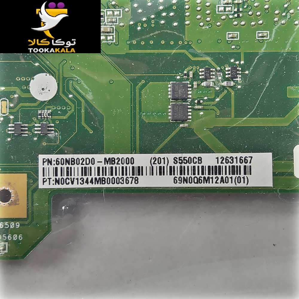 مادربرد لپ تاپ ایسوز S550c پردازنده Core i7 (نسل 3537) VGA GF 740 استوک — تصویر ۲