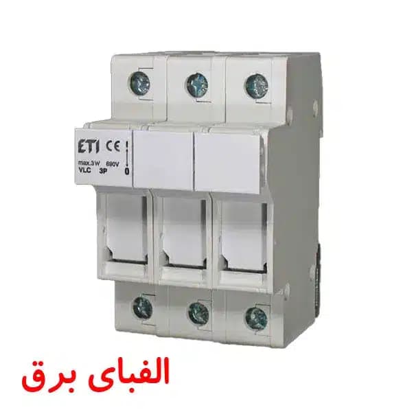 پایه فیوز سیلندری سه پل 58*22 ای تی آی — تصویر ۲