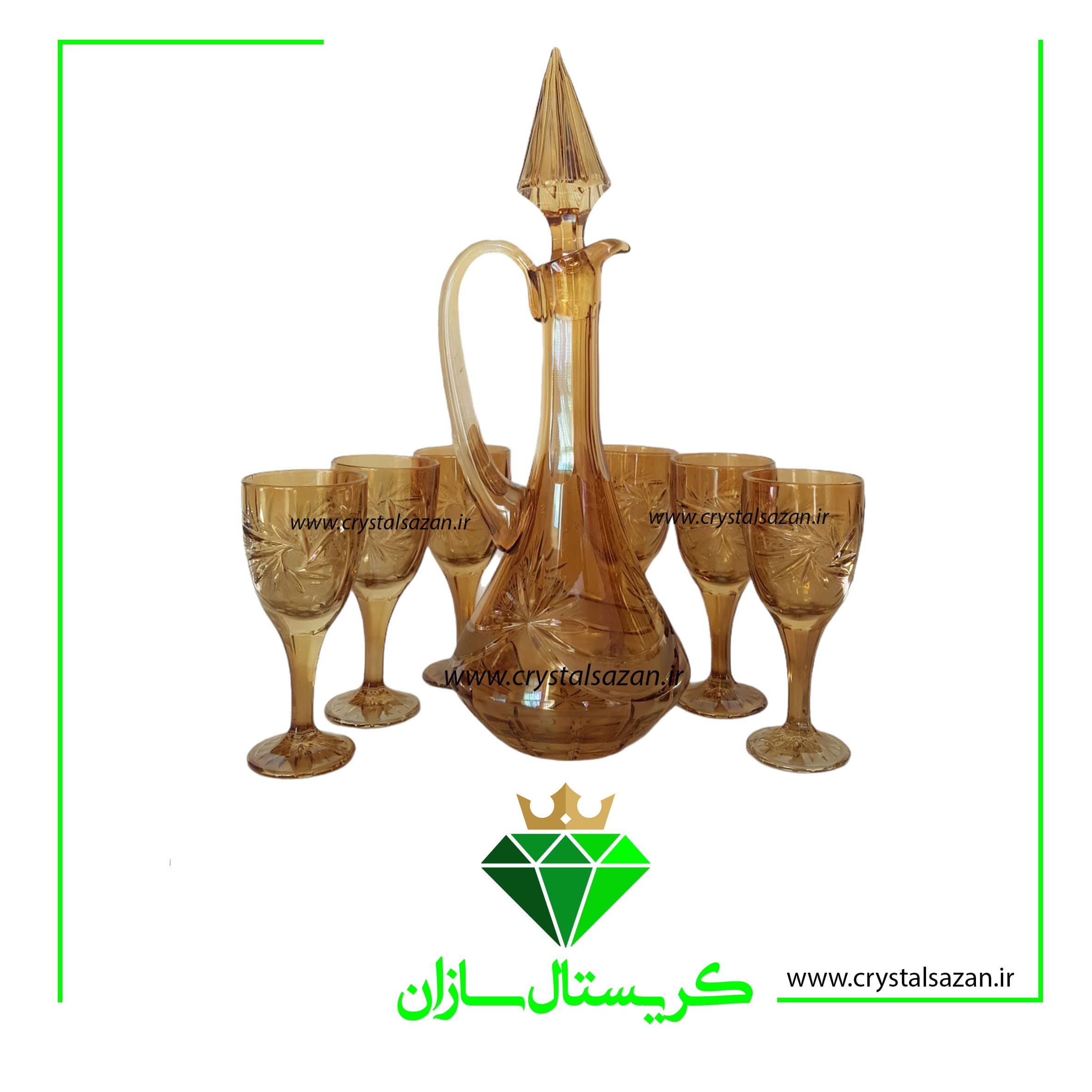 تنگ و جام کریستال سازان مدل تابان J1242