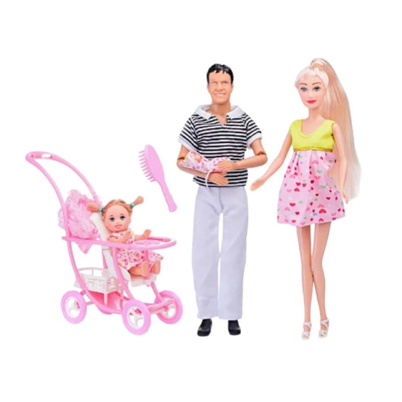 عروسک باربی دفالوسی خانواده شاد 8088