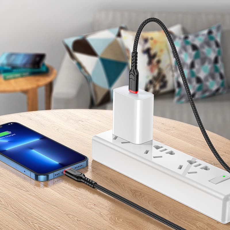 کابل شارژ 20 وات Lightning به USB-C هوکو مدل X59 طول1 متر — تصویر ۸
