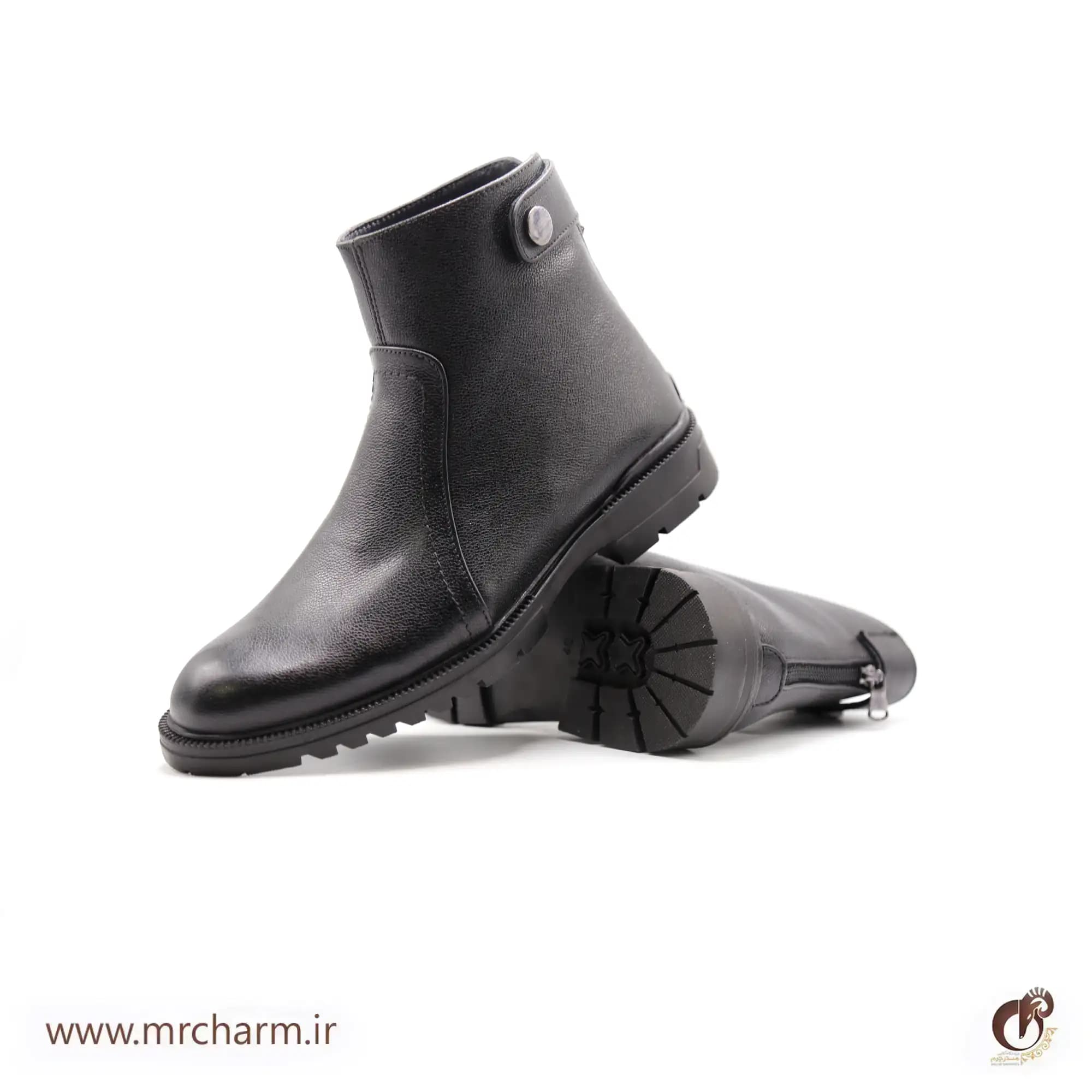 بوت چرم مردانه mrc1122-01 — تصویر ۵