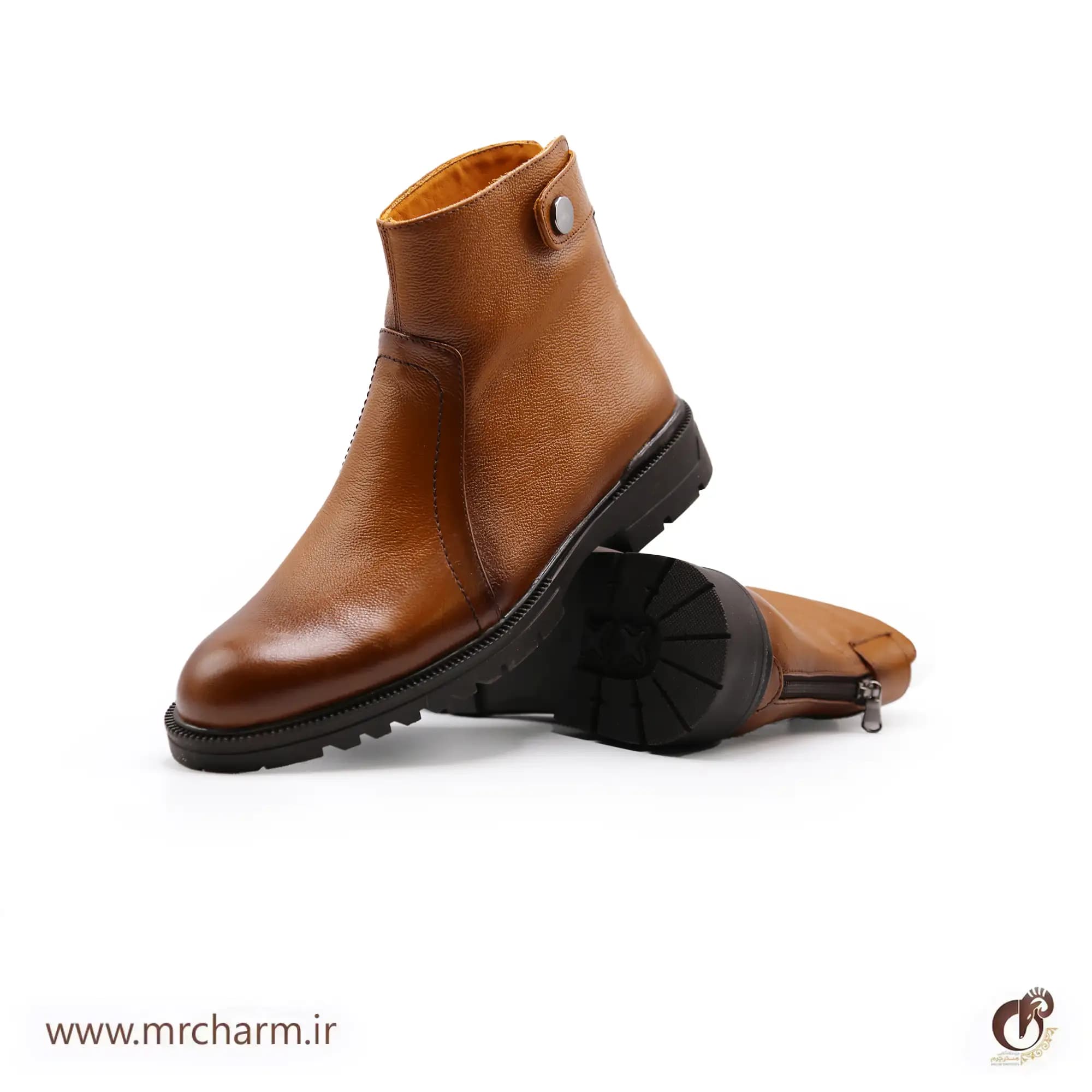 بوت چرم مردانه mrc1122-01 — تصویر ۴