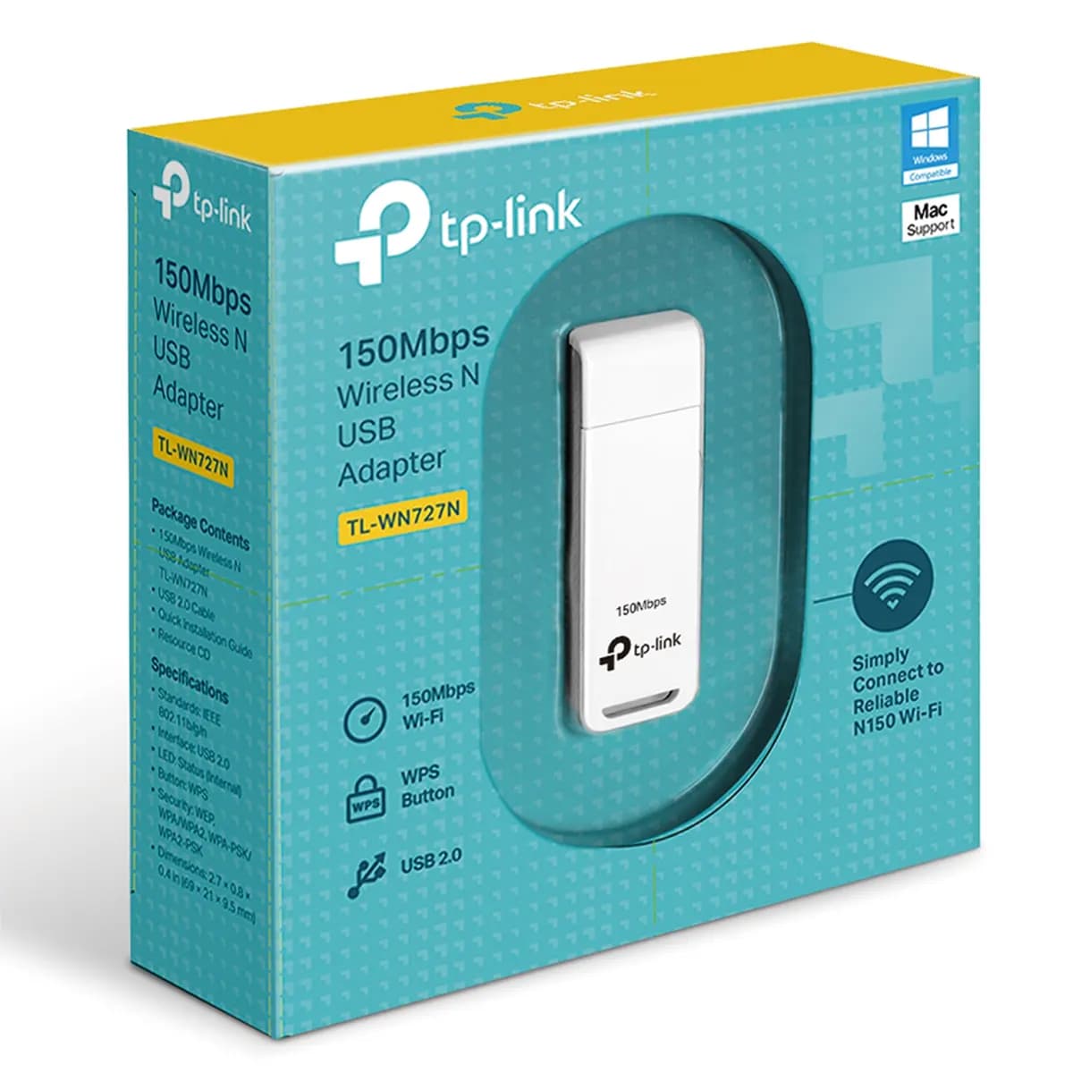 دانگل وای فای تی پی لینک مدل TP-Link TL-WN727N 150Mbps Wireless N USB Adapter — تصویر ۴