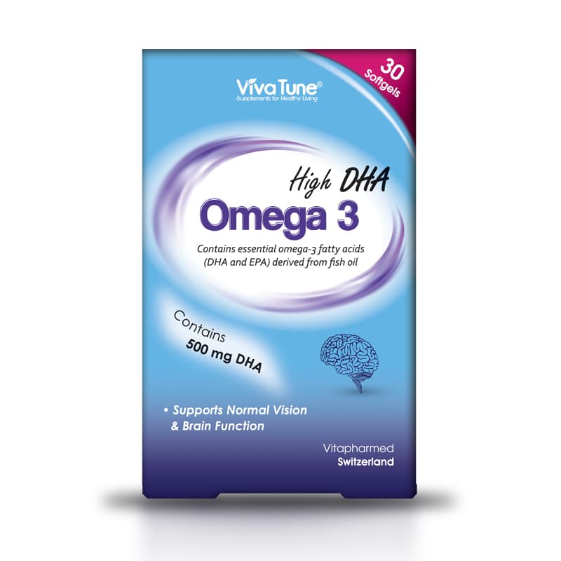 کپسول نرم ژلاتینی امگا ۳ مدل High DHA ویوا تیون 30 عدد