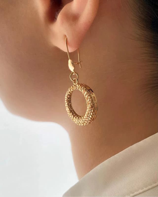 گوشواره آویز مشبک ژوپینگ
