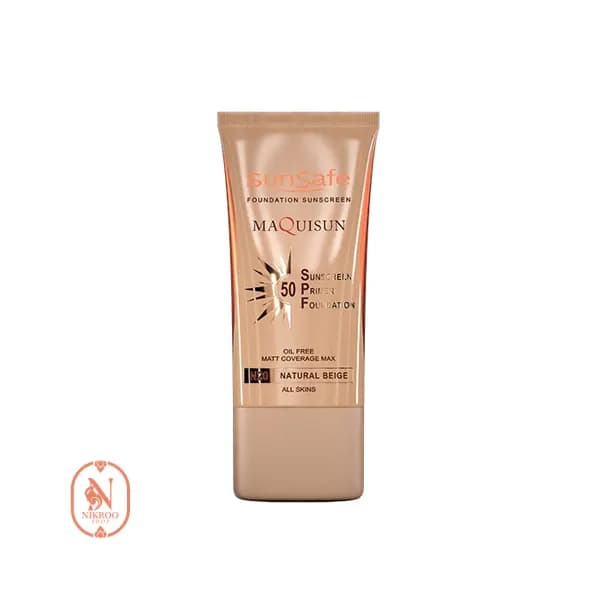ضد آفتاب کرم پودری و پرایمری مکیسان سان سیف SPF50 حجم 40 میل
