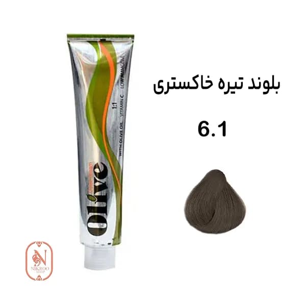 رنگ مو الیو شماره 6.1 رنگ (بلوند خاکستری تیره)