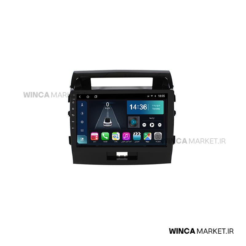 مانیتور اندروید تویوتا لندکروز LC200 سری S500 BLU-RAY مدل GL855 برند وینکا WINCA