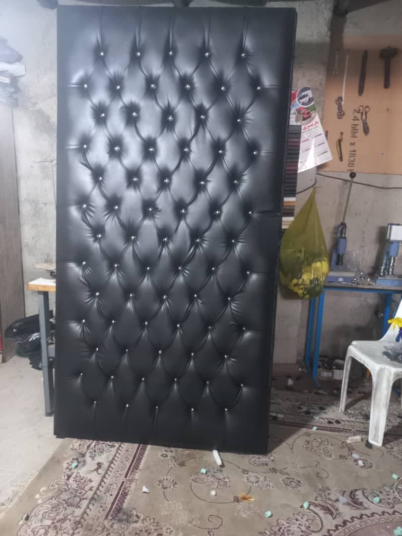 درب آکوستیک لمسه ضد صدا چرم مشکی دست دوز سایز 80*200کد 11354