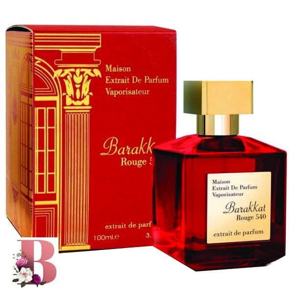 عطر و ادکلن باکارات رژ 540 قرمز (باراکات رژ 540 اکستریت قرمز) فراگرنس ورد اکستریت د پرفیوم 100 میلی لیتر شرکتی | Fragrance world Barakkat Rouge 540 100ml Extrait de Parfum — تصویر ۳