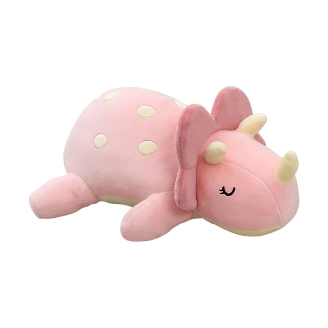 عروسک پولیشی مینیسو، طرح دایناسور، مدل MINISO Boneka Seri Dinosaurus Plush Toy، صورتی، 36 سانتی متر