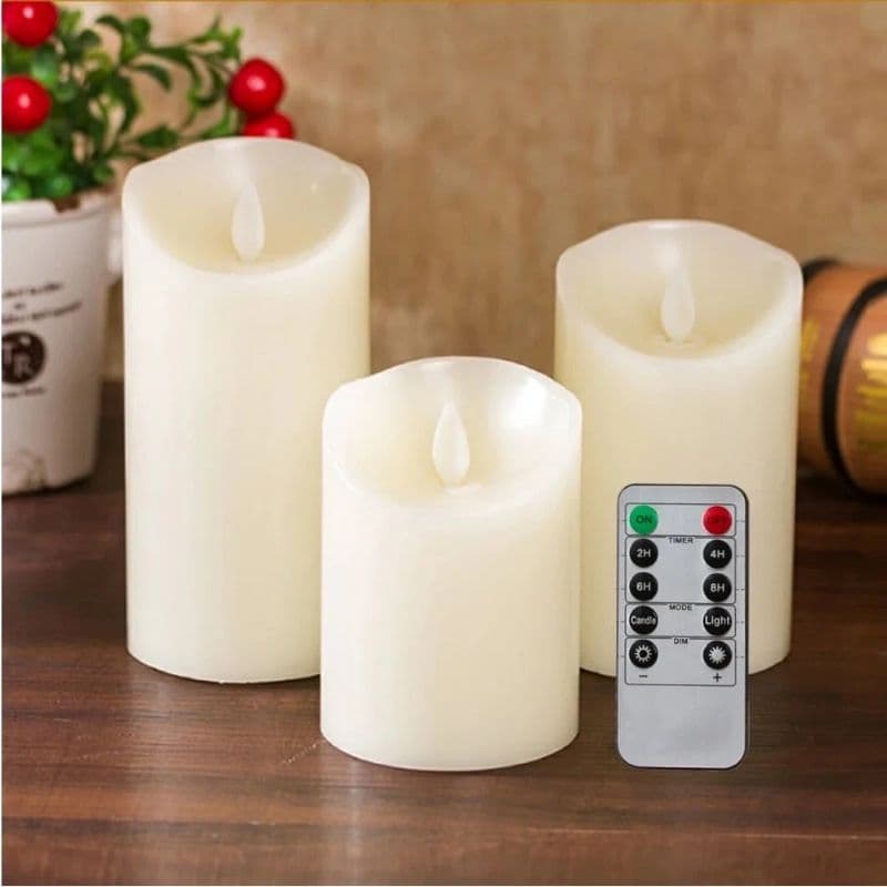 شمع 3عددی هوشمند LED با کنترل از راه دور HOMEMORY — تصویر ۲