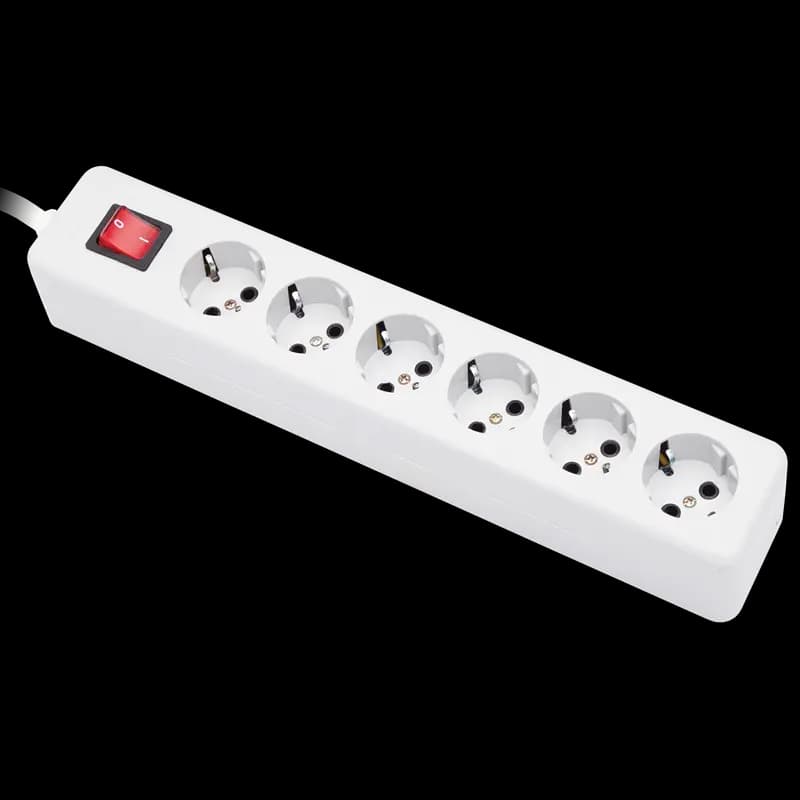 چندراهی 6 خانه ارتدار با کلید مدل شهاب با کابل 3 متری کد 658 پارت الکتریک — تصویر ۲