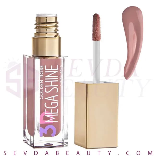 رژ لب مایع حجم دهنده گلدن رز مدل مگا شاین شماره 103