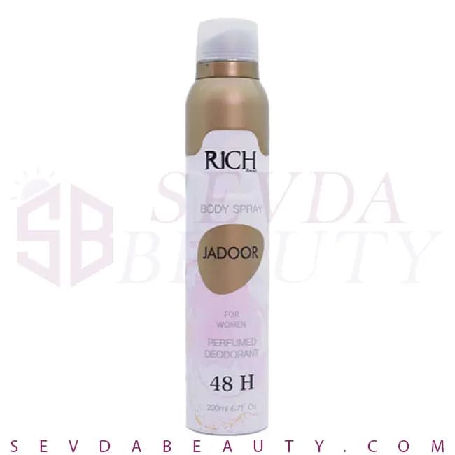 اسپری بدن زنانه خوشبو کننده ریچ Rich رایحه Jadoor