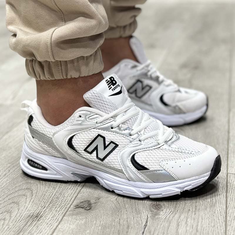 کتونی نیوبالانس سفید مشکی ست مردانه زنانه 530 new balance — تصویر ۴