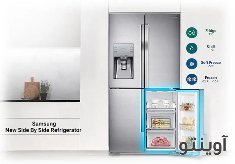 یخچال ساید بای ساید 28 فوت سامسونگ SAMSUNG SIDE BY SIDE RSH7ZNPN Z7 — تصویر ۶