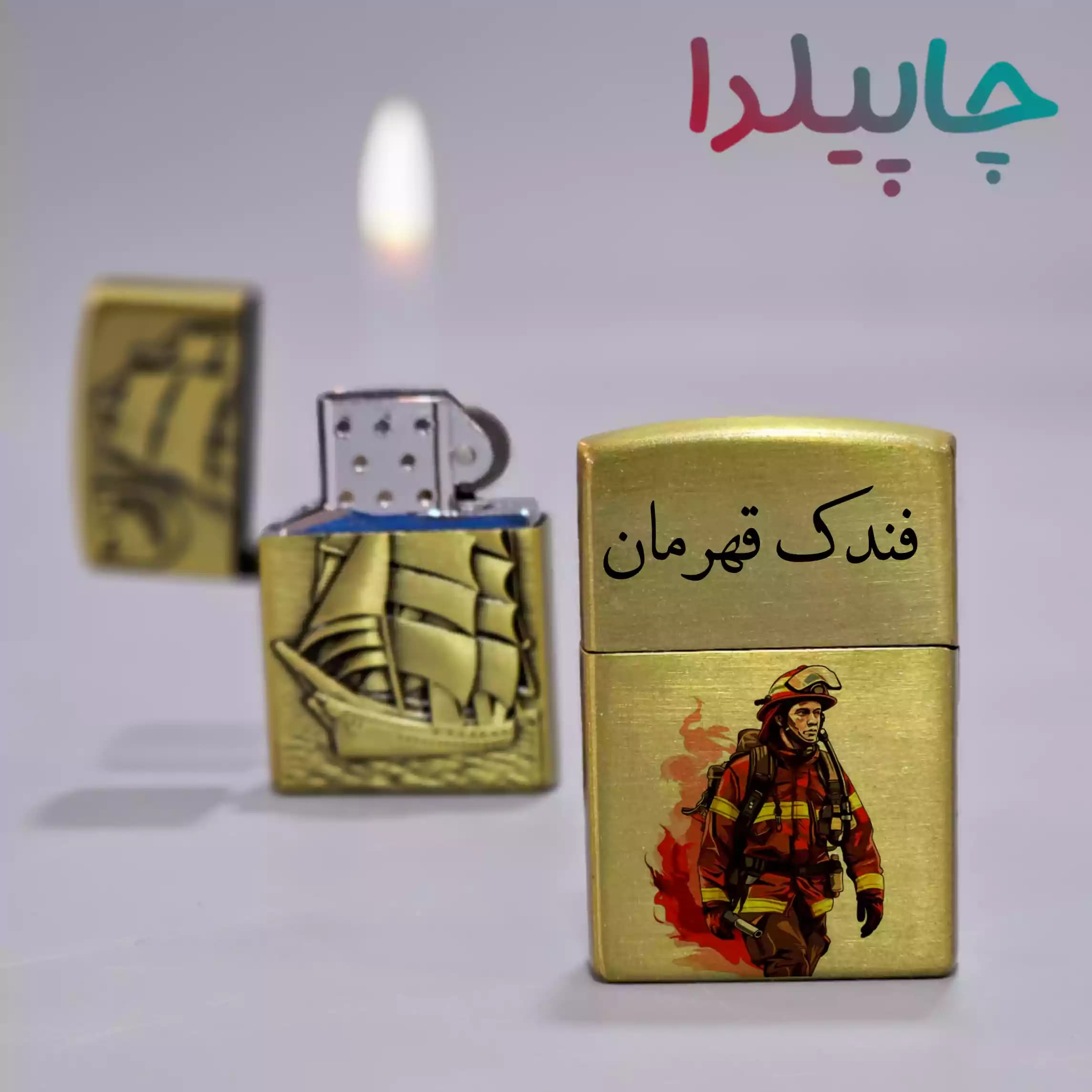 فندک گازی با طرح آتش نشان — تصویر ۲