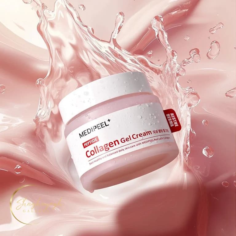 کرم ژل کلاژن پپتیدی مرطوبکننده و سفتکننده پوست مدیپیل مدل MEDIPEEL Red Lacto Collagen Hydro Gel Cream — تصویر ۲