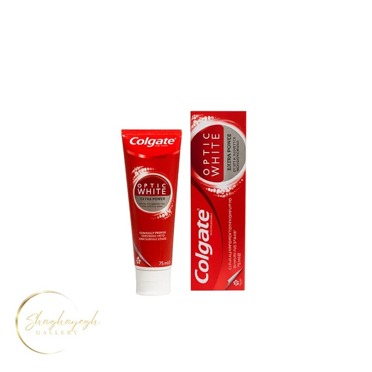 خمیر دندان سفیدکننده قوی اپتیک وایت اکسترا پاور کلگیت 75 میل Colgate Optic White Extra Power — تصویر ۲