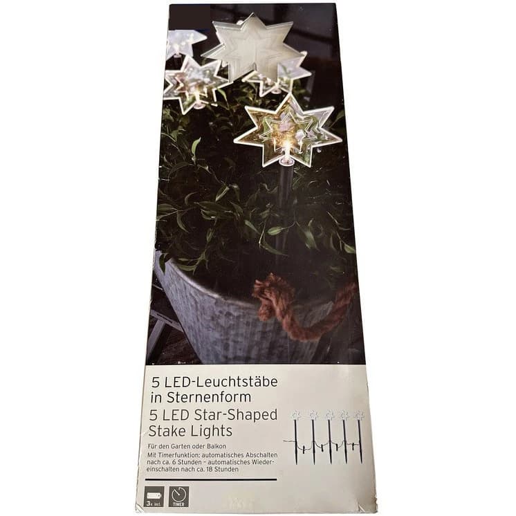 چراغ تزئینی مدل ستاره star5 مجموعه 5 عددی — تصویر ۴