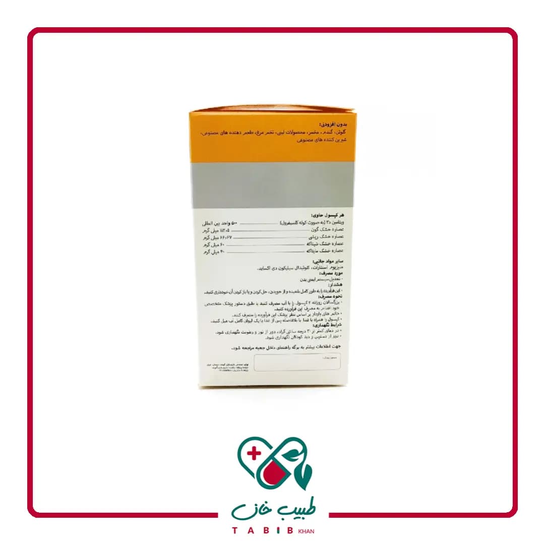 کپسول هلی نورم مکمل تغذیهای آنوشا 60 عددی/HeliNorm nutritional supplement capsules by Anousha 60 tabs — تصویر ۳