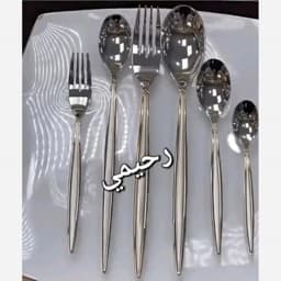 سرویس قاشق و چنگال 24نفره 120 پارچه یونیک المانی نقره ای روگن (( هزینه ارسال درب منزل)) — تصویر ۲
