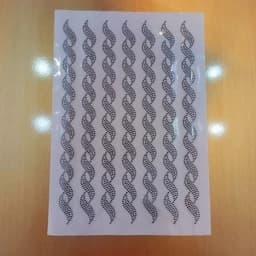 نگین حرارتی طرح ابروی رنگ مشکی . چادر . نگین چادر . مانتو . نگین چسبی . جوراب . ساق — تصویر ۴