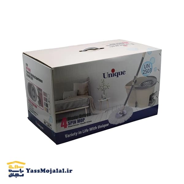 ست سطل و تی بیضی چرخشی پدال دار یونیک مدل UN-2503 — تصویر ۳