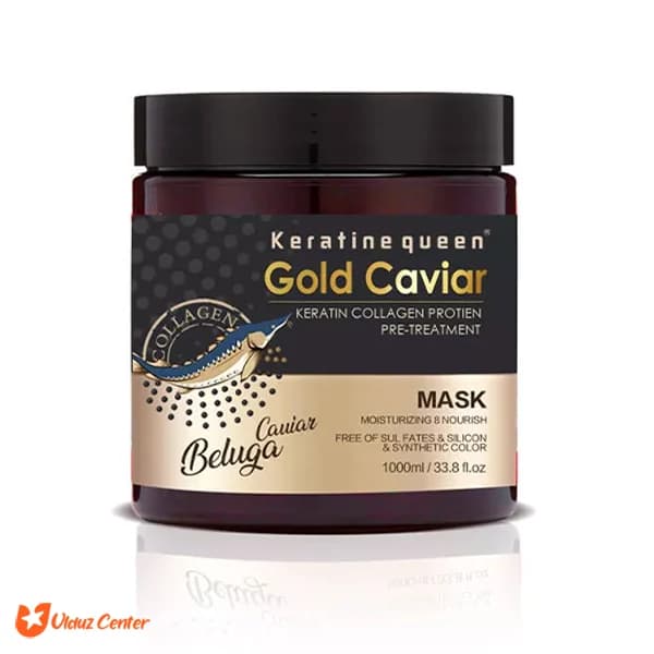 ماسک مو کراتین کوئین Gold Caviar خاویار بلوگا بدون سولفات 800 میل — تصویر ۲