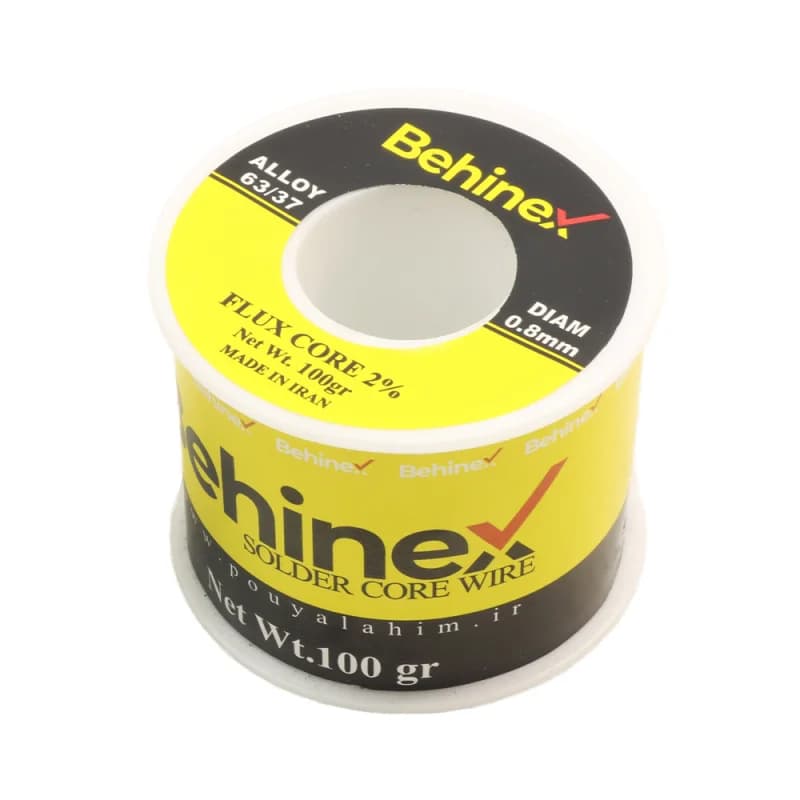 سیم لحیم Behinex بهینکس 100 گرم 0.8mm — تصویر ۲