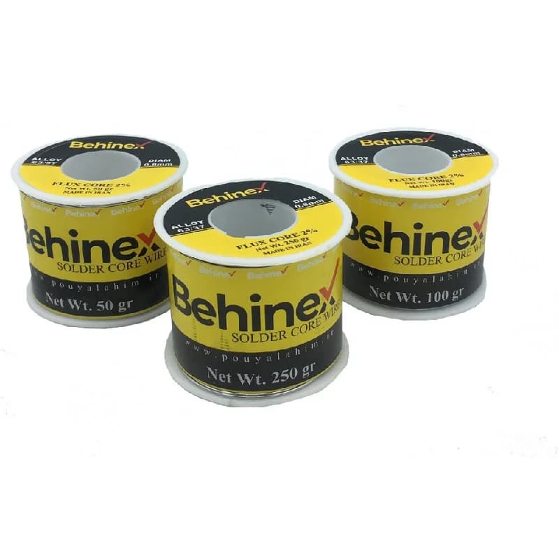 سیم لحیم Behinex بهینکس 100 گرم 0.8mm — تصویر ۴