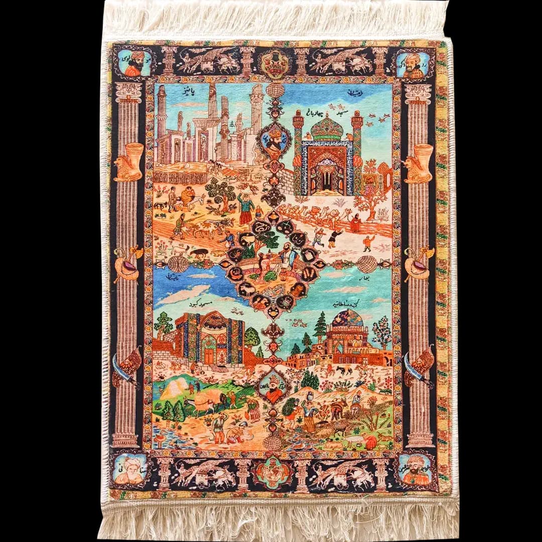 تابلو فرش چهار فصل ایران کد 4502