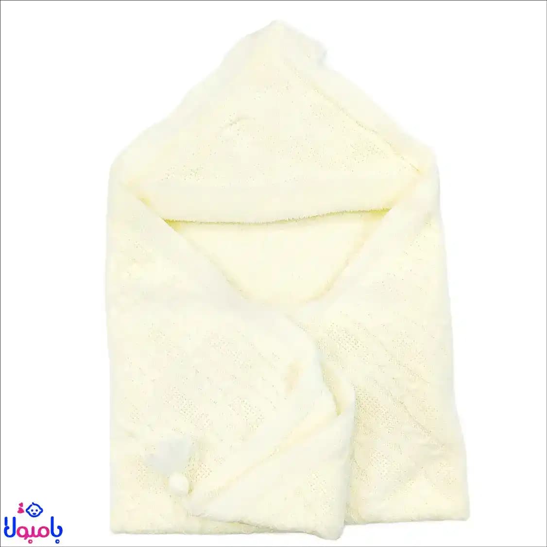 پتو دور پیچ بافت کلاه دار 100*90سانتی متر — تصویر ۳