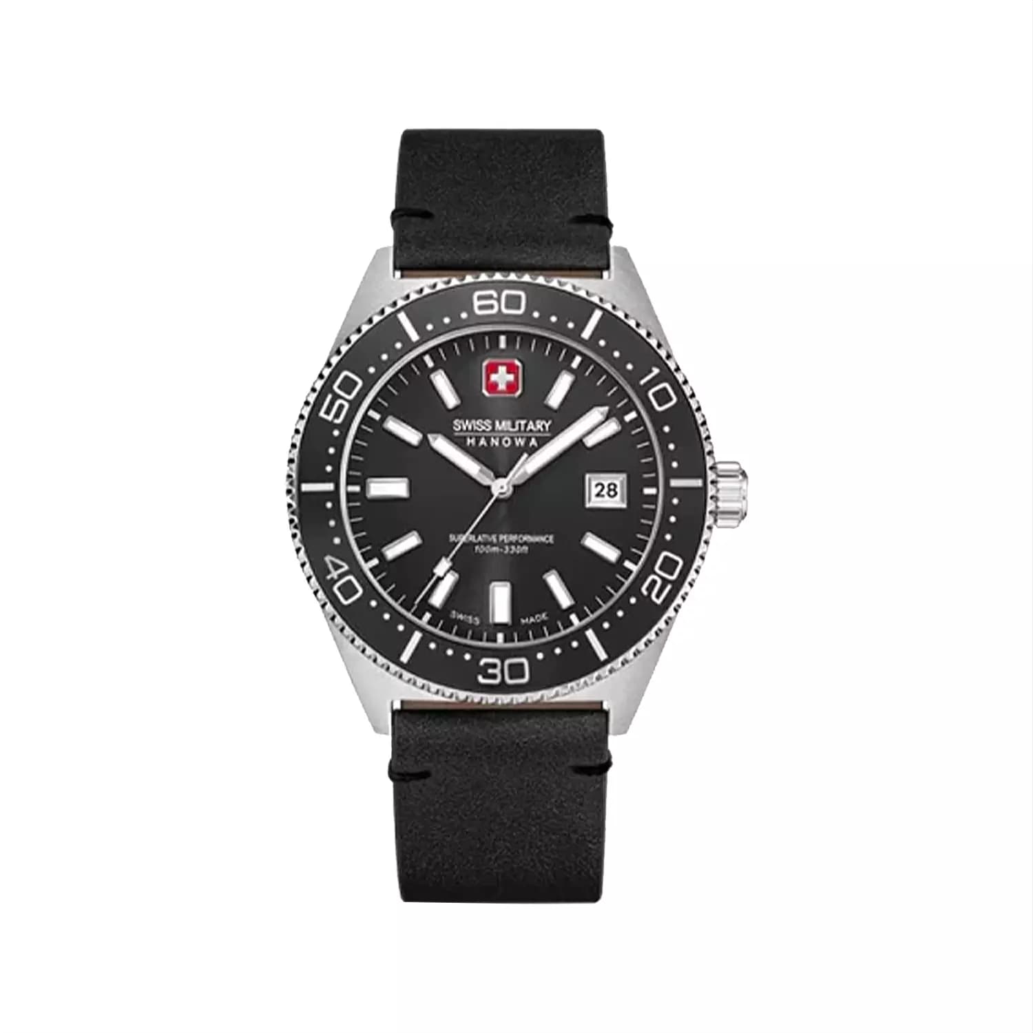 ساعت مچی مردانه سوئیس میلیتاری صفحه مشکی SMWGB0004940 — تصویر ۲