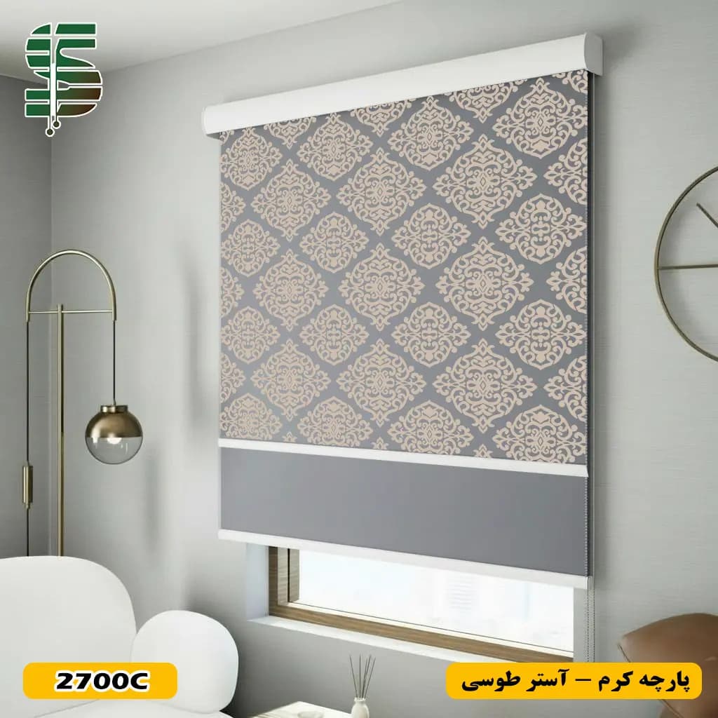 پرده شب و روز گل کلاسیک کد 2700 در 2 رنگ — تصویر ۵