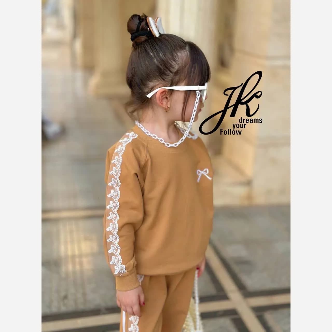 ست بلوز و شلوار دخترانه دورس پنبه لاکرا سایز 40 تا 55 — تصویر ۴