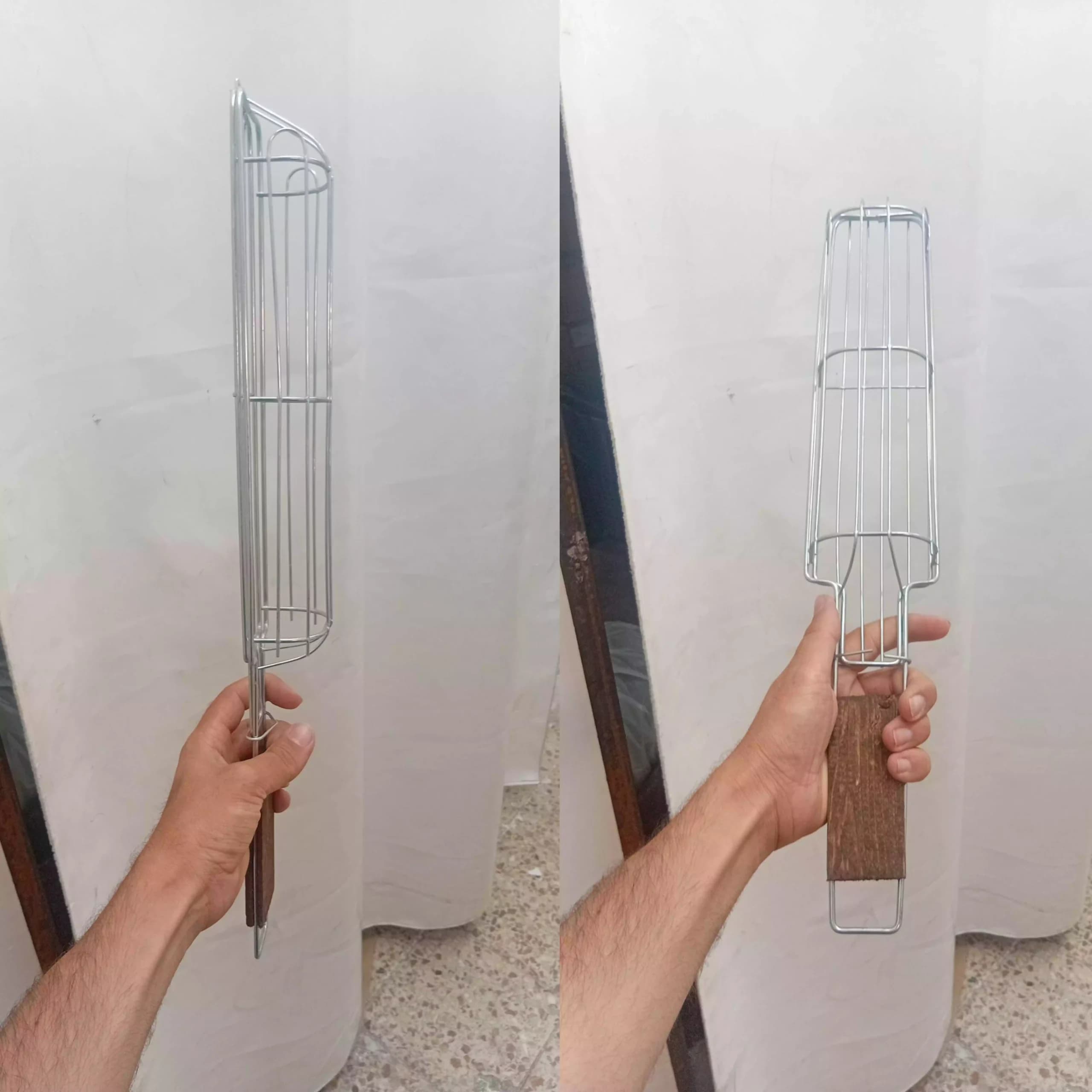 توری گریل مکعبی استیل مخصوص سبزیجات و کباب — تصویر ۳