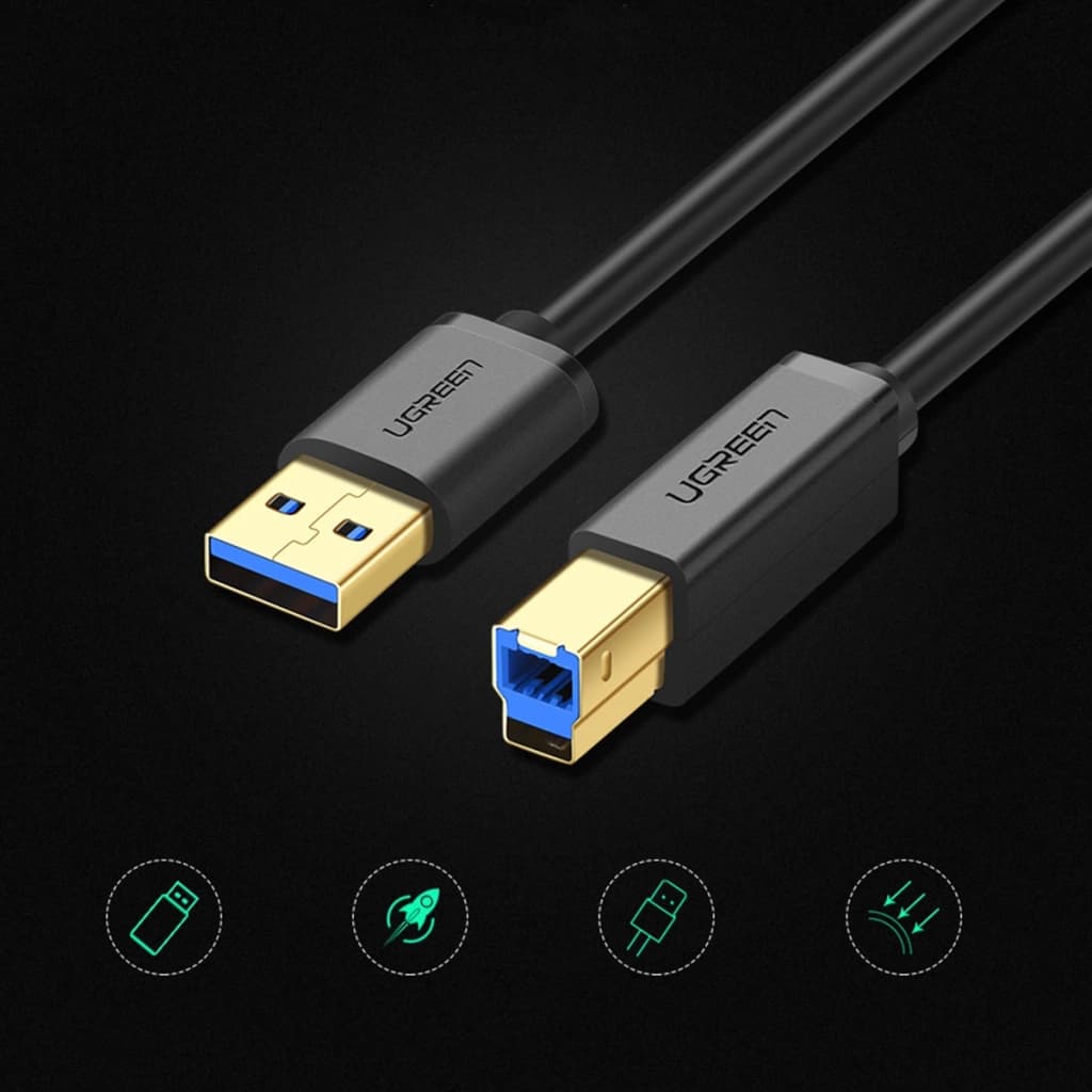 کابل 3.0 USB پرینتر یوگرین مدل UGREEN US210-10372 طول 2 متر — تصویر ۴