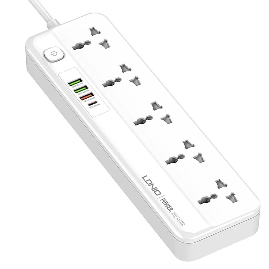 چند راهی و شارژر الدینیو LDNIO SC5415 Power Strip With 4 USB Port 20W