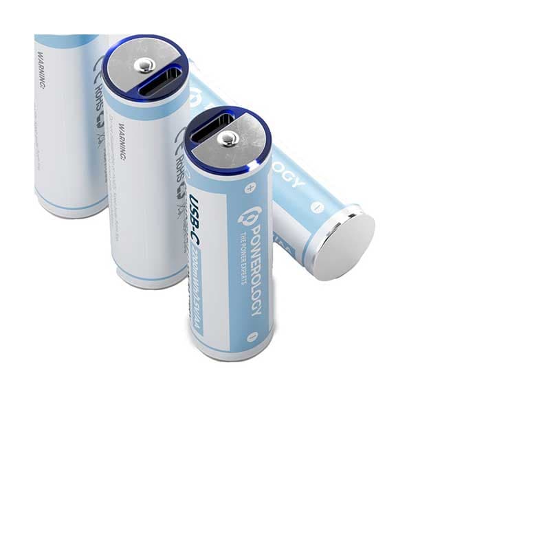 باتری قلمی شارژی پاورولوژی پک چهار تایی Powerology Type-C Rechargeable Battery Battery 2200mWh — تصویر ۶