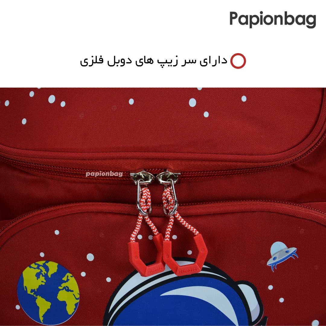 کیف مدرسه صندوقی پسرانه فضانورد کد590 — تصویر ۷