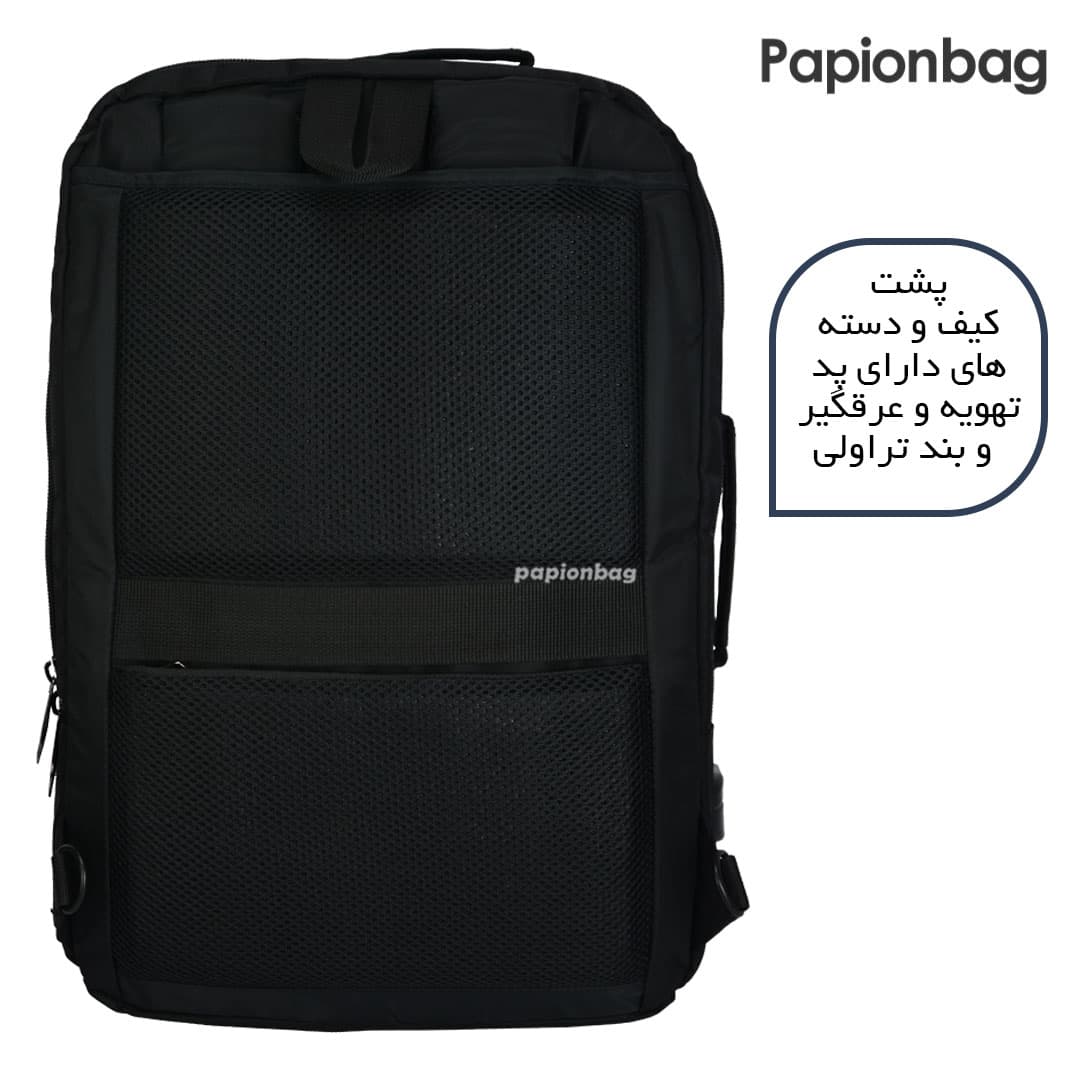 کوله لپ تاپی با قابلیت افزایش حجم بنتون کد586 — تصویر ۷