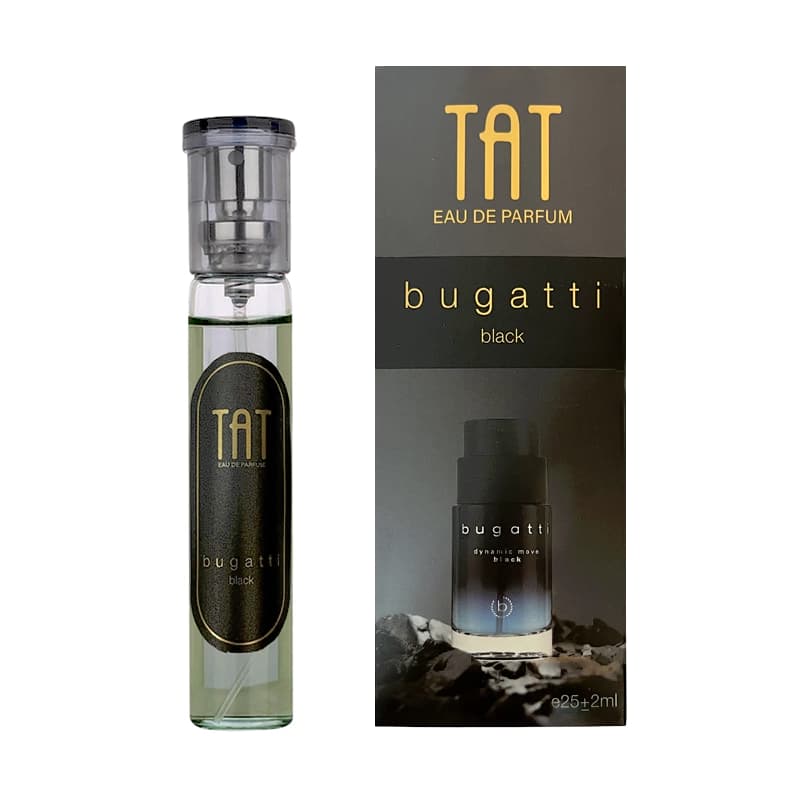عطر جیبی مردانه تات مدل Bugatti pure Black حجم 25 میل — تصویر ۲