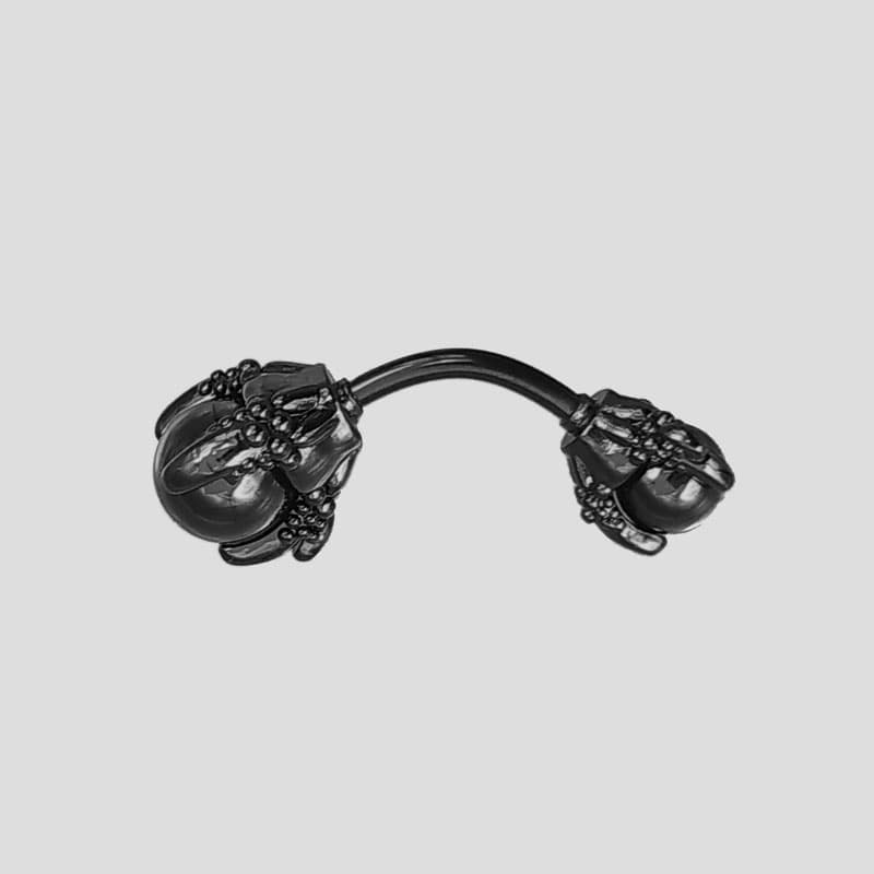 پیرسینگ ناف طرح پنجه اژدها مدل Black-Sphere کد Hsn-971d5 — تصویر ۶