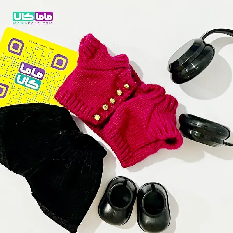 ست لباس و هدست و کفش عروسک لبوبو (کد 16) — تصویر ۳