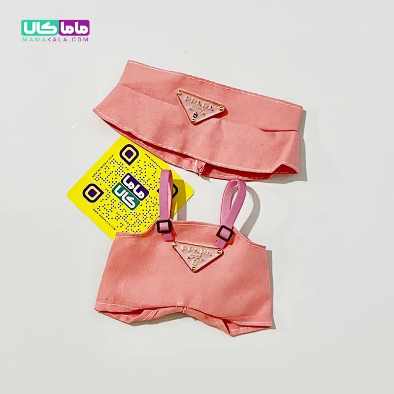 لباس عروسک لبوبو مدل میلانو صورتی (کد 08)